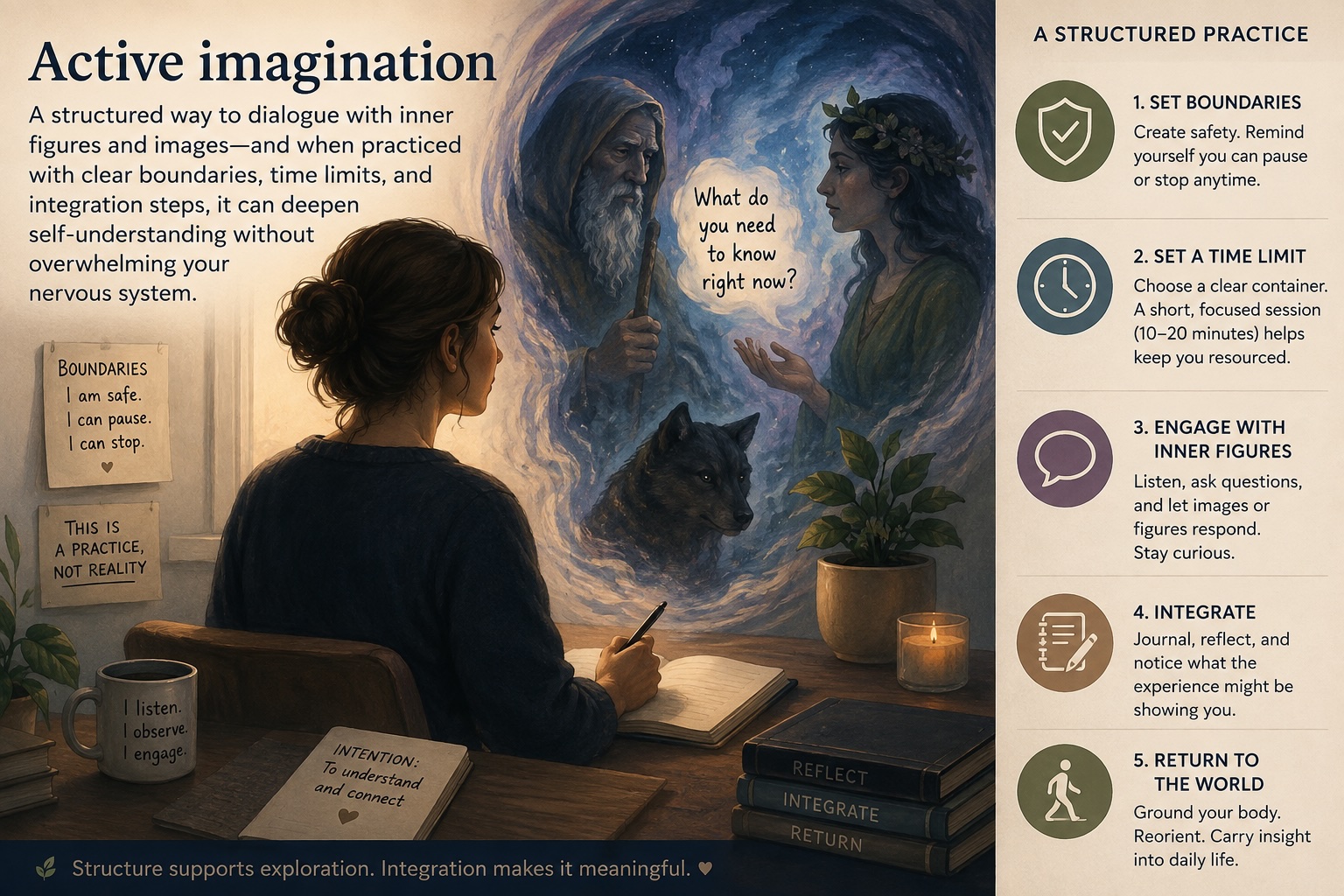 Active Imagination for Beginners Who Already Journal: A Safe, Structured Approach